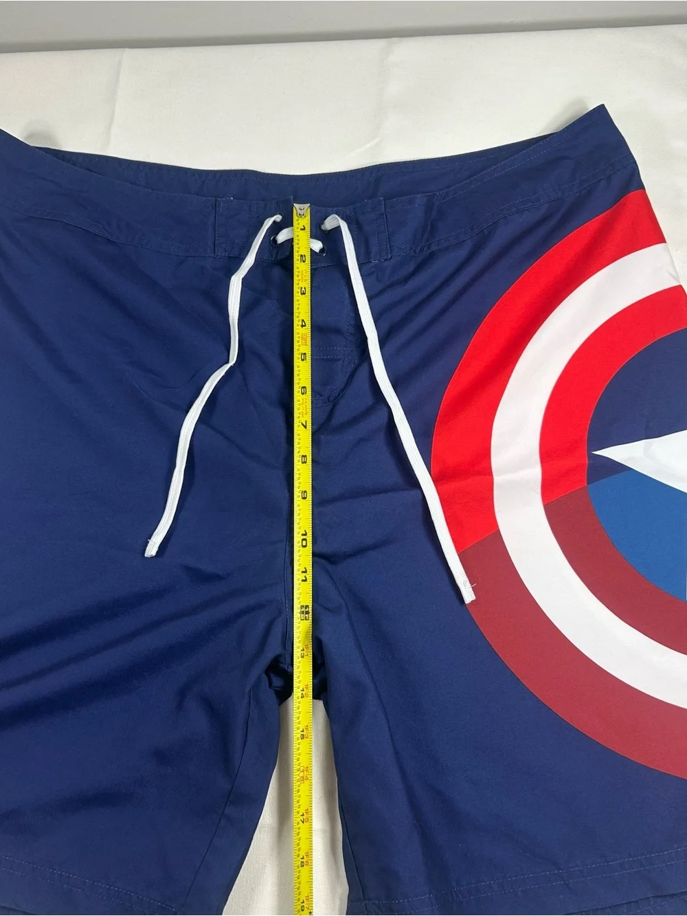Marvel Comics Captain America Shield Men's XL Swim Board Shorts Surf Trunks EUC